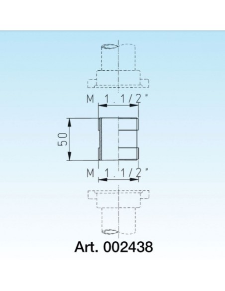 GIUNTO LIRA 1.1/2X1.1/2 MASCHIO MASCHIO  8.2438.01