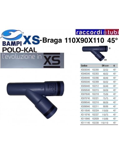 BRAGA XS 102839 DN 110-90-45'