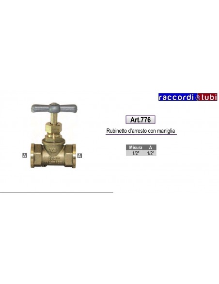 MESSING-ABSCHALTVENTIL MIT GRIFF