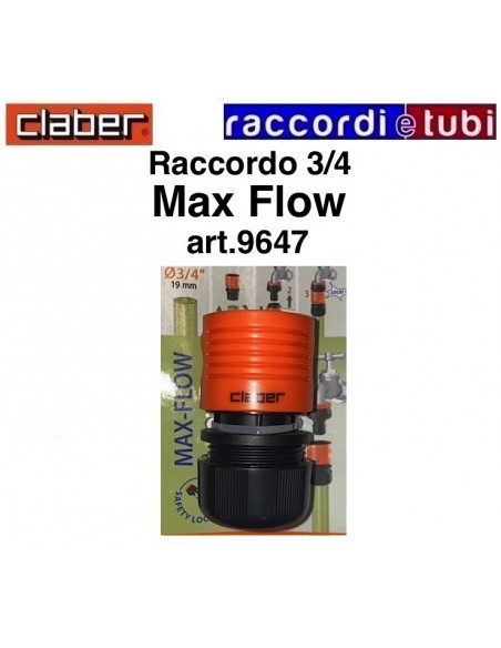 RACCORDO RAPIDO 3/4 MAX-FLOW