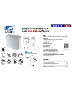 CASSETTA BAMPI VELA 2 TASTI  GALLEGGIANTE MAGNETICO