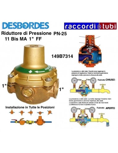 RIDUTTORE DESBORDES 11/BIS DIAMETRO 1" FF