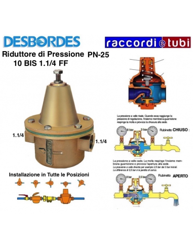 RIDUTTORE DESBORDES 10/BIS DIAMETRO 1.1/4 FF