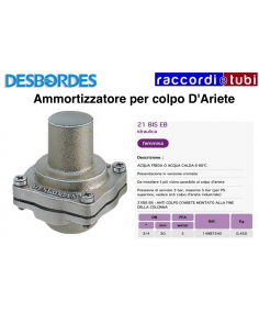 ANTICOLPO D'ARIETE DESBORDES DIAMETRO 3/4