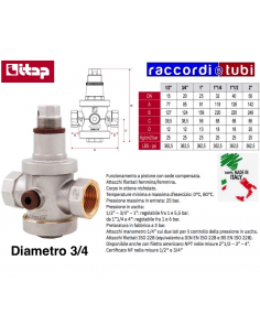 RIDUTTORE DI PRESSIONE ITAP FF 3/4 PN25 ART.143