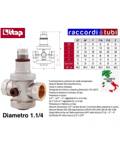 RIDUTTORE DI PRESSIONE ITAP FF 1.1/4 PN25 ART.143