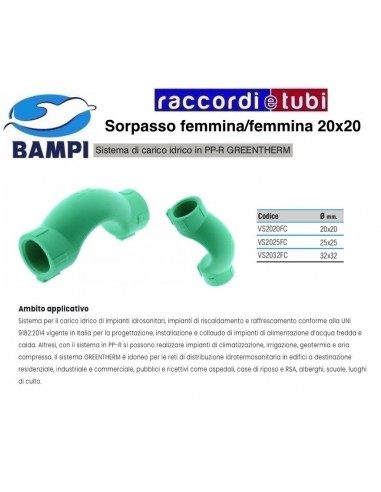 SORPASSO PP-R GREENTHERM CORTO FF 20X20