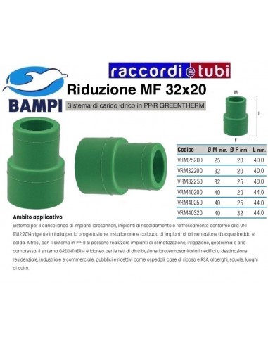 RIDUZIONE PP-R GREENTHERM MF 32-20