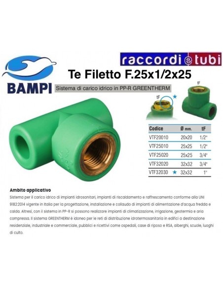 TE PP-R GREENTHERM F 25X1/2X25
