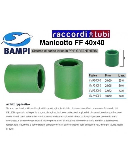 PP-R MANTEL GREENTHERM 40X40