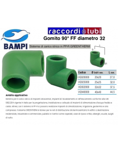 PP-R Bogen GREENTHERM FF 90° 32X32
