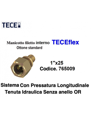 RACCORDO F.DRITTO TECEflex 25X1"