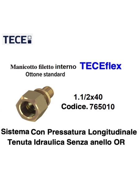 RACCORDO F.DRITTO TECEflex  40X1.1/2