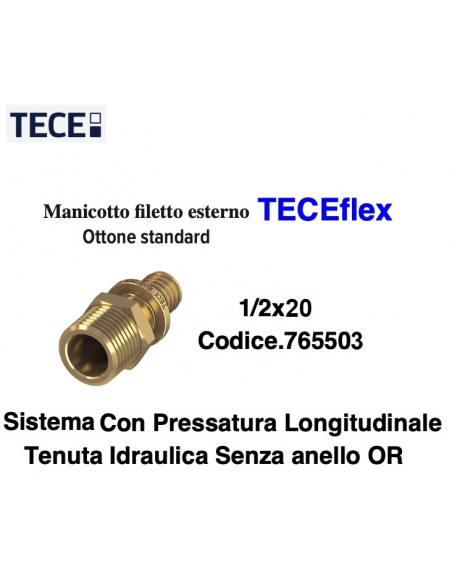 RACCORDO M.DRITTO TECEflex  20X1/2