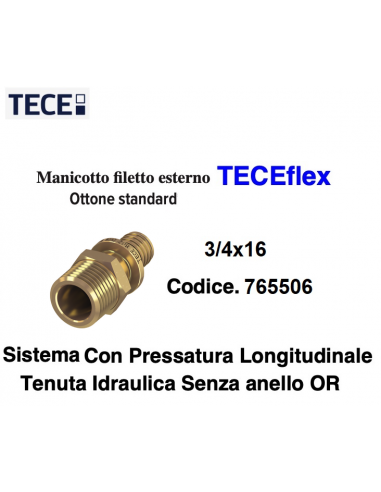 RACCORDO M.DRITTO TECEflex 16X3/4