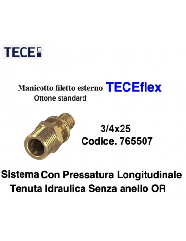 RACCORDO M.DRITTO TECEflex 25X3/4