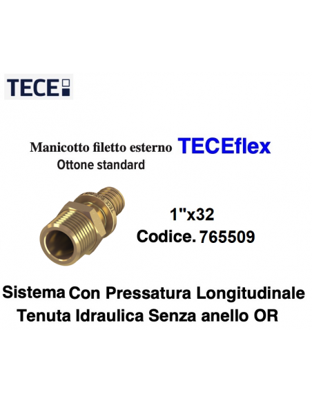 RACCORDO M.DRITTO TECEflex 32X1"