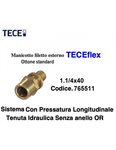 RACCORDO M.DRITTO TECEflex 40X1.1./4