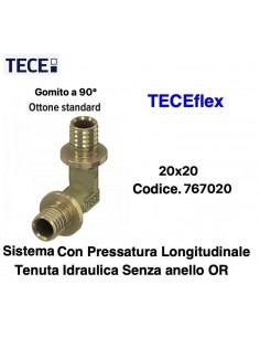 GOMITO A 90° TECEflex 20