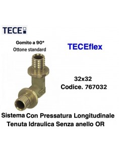 GOMITO A 90° TECEflex 32