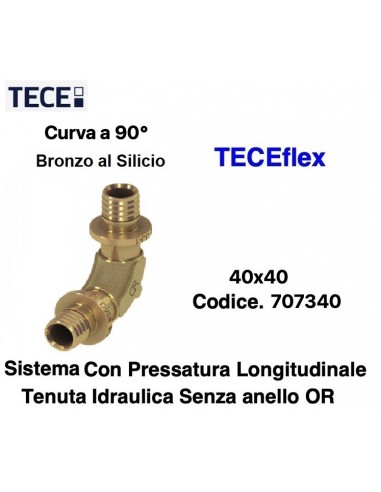 CURVA  A 90° TECEflex 40