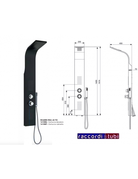 MULTIFUNKTIONS-DUSCHSÄULE SELENE C/CA