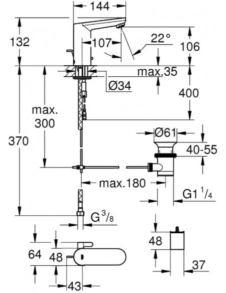 Grohe Miscelatore elettronico ad infrarossi 36451000