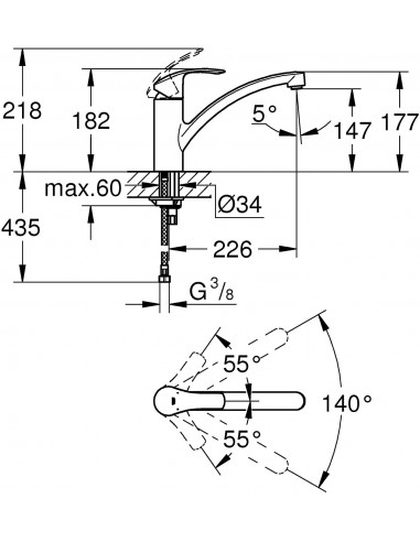 EUROSMART GROHE WASCHBECKENMISCHER...