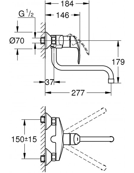 WANDMISCHER FÜR SPÜLE 32224002