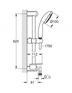 SALISCENDI GROHE TEMPESTA 3 GETTI CON PORTASAPONE 27600001 2