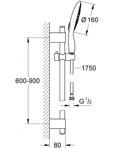 SALISCENDI GROHE TEMPESTA 4 GETTI 27750000