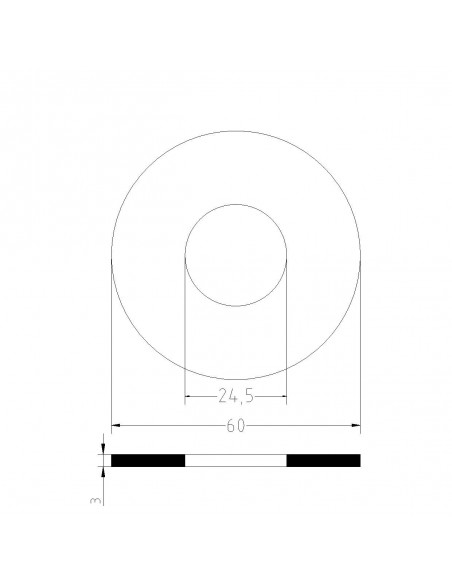 FLACHDICHTUNG FÜR BATTERIE 60X24,5X3