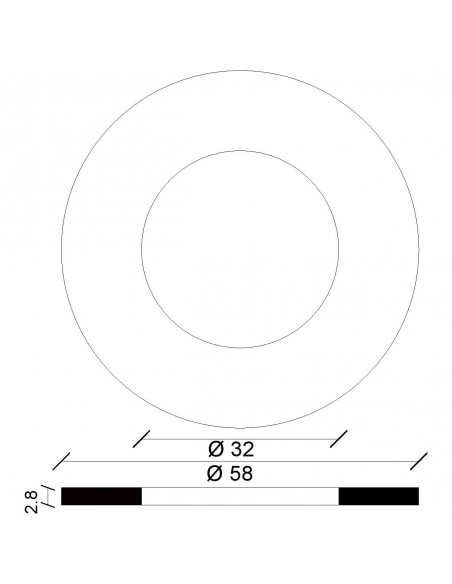FLACHE DICHTUNG FÜR BATTERIE KASTEN 58X32X2,8