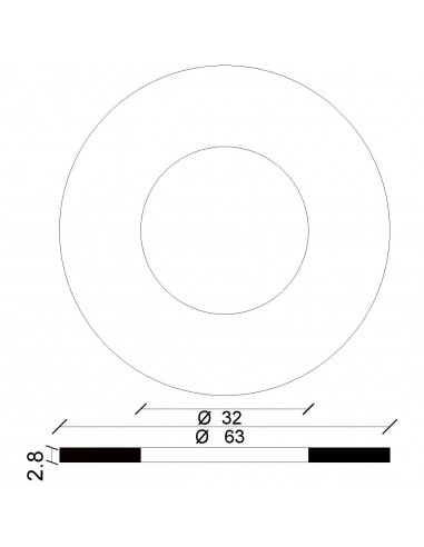 GUARNIZIONE PER BATTERIA SIFONIC 63X32X2,8