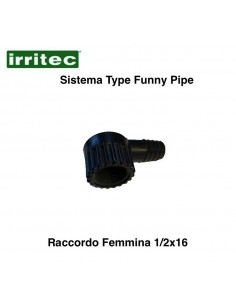 GOMITO FEMMINA A 90° PORTAGOMMA PER SISTEMA FUNNY-PIPE...