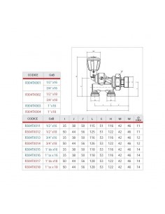 Valvola micrometrica termostatizzabile 1/2 MONO/BITUBO... 2
