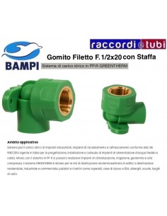 GOMITO PP-R GREENTHERM F CON STAFFA 20X1/2