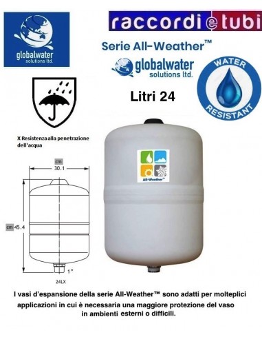VASO DI ESPANSIONE GLOBAL WATER  All-Weather LT.24