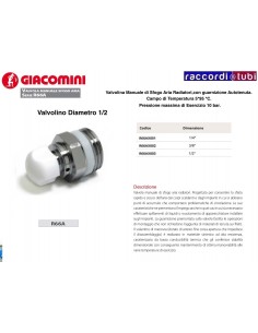 MANUELLE ENTLÜFTUNGSVENTIL GIACOMINI R66 1/2