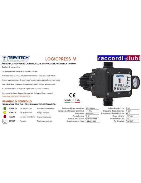 PRESSOFLUSSOSTATO TREVI LOGICPRESS M PFLP10101