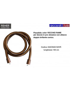 FLESSIBILE DOCCIA RAME VECCHIO 1/2X1/2 CM.150 ATTACCO...