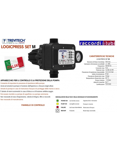 DRUCKSCHALTER TREVI LOGICPRESS SET M PFLP20101