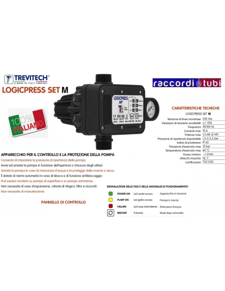 DRUCKSCHALTER TREVI LOGICPRESS SET M PFLP20101