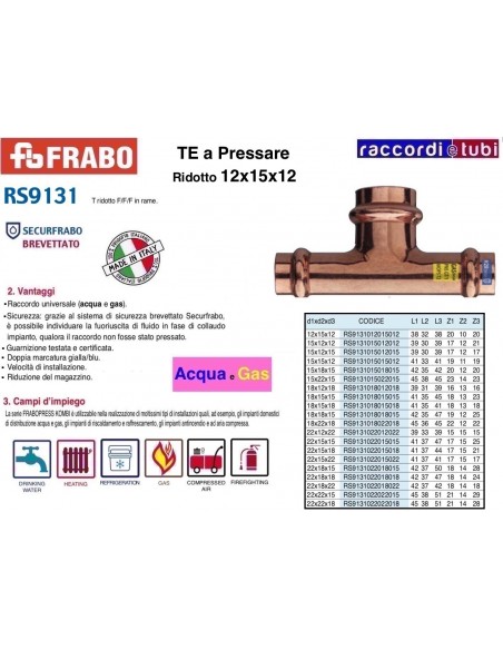 TE RAME A PRESSARE RIDOTTO 12X15X12