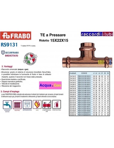 TE RAME A PRESSARE RIDOTTO 15X22X15