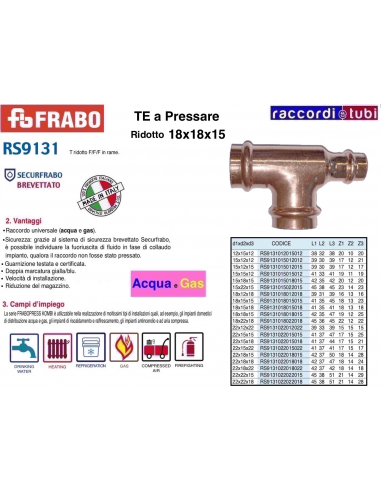 TE RAME A PRESSARE RIDOTTO 18X18X15