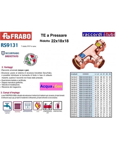 TE RAME A PRESSARE RIDOTTO 22X18X18