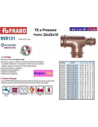 TE RAME A PRESSARE RIDOTTO 22X22X18