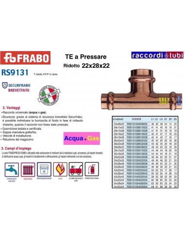 TE RAME A PRESSARE RIDOTTO 22X28X22