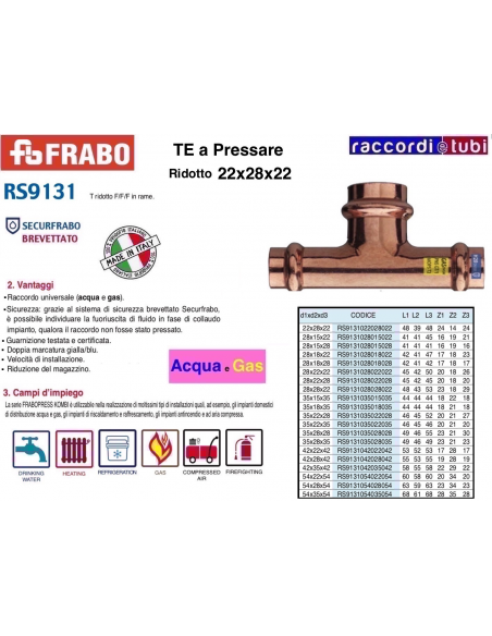 TE RAME A PRESSARE RIDOTTO 22X28X22